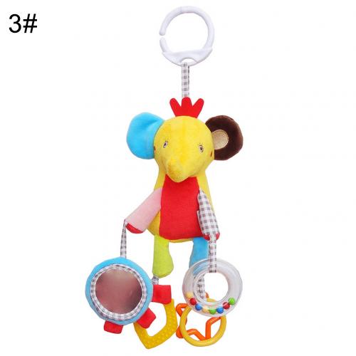 Geboren Baby Krippe Hängen Cartoon Tier Plüsch Puppe Hand Glocke Infant Rassel Neue: Elephant
