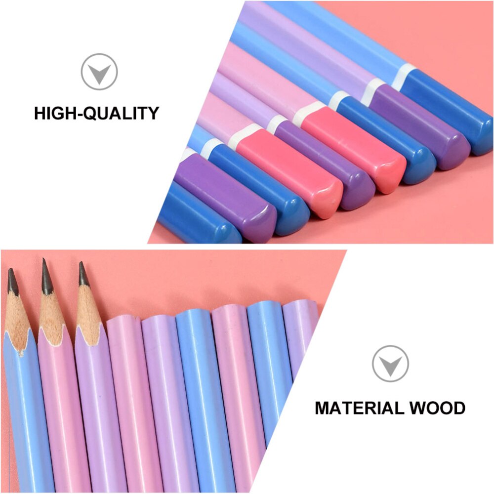 3 Sets Students Triangle Pencils Writing Stationery Set Colored Drawing Pencils