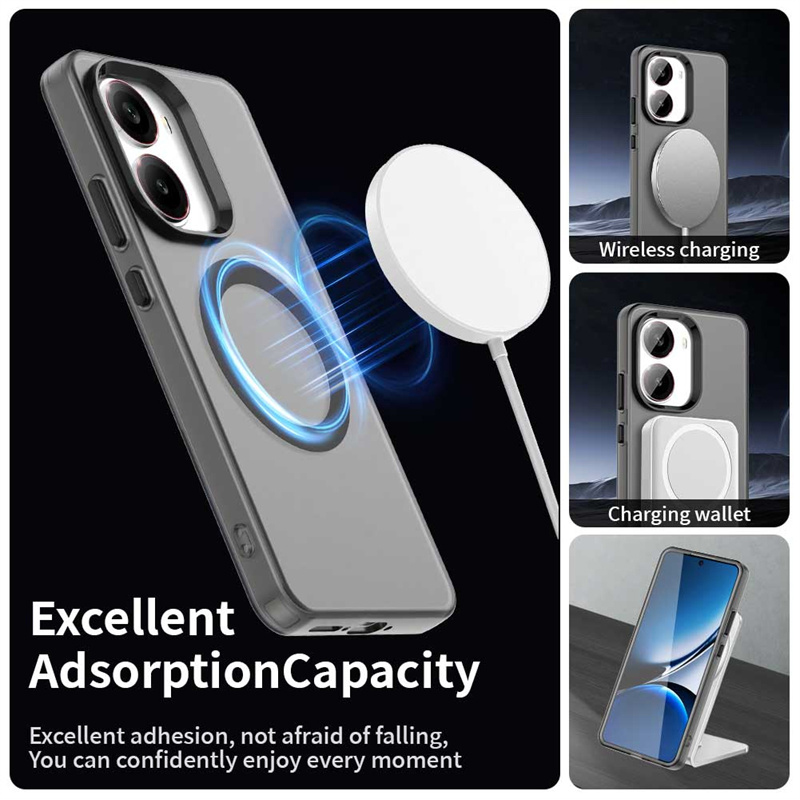 Matte Magnetic Back Cover For Xiaomi Poco X7 Pro 5G PC Soft Frame Magsafe Wireless Charging Case For Pocco Poko Little X7 X 7Pro