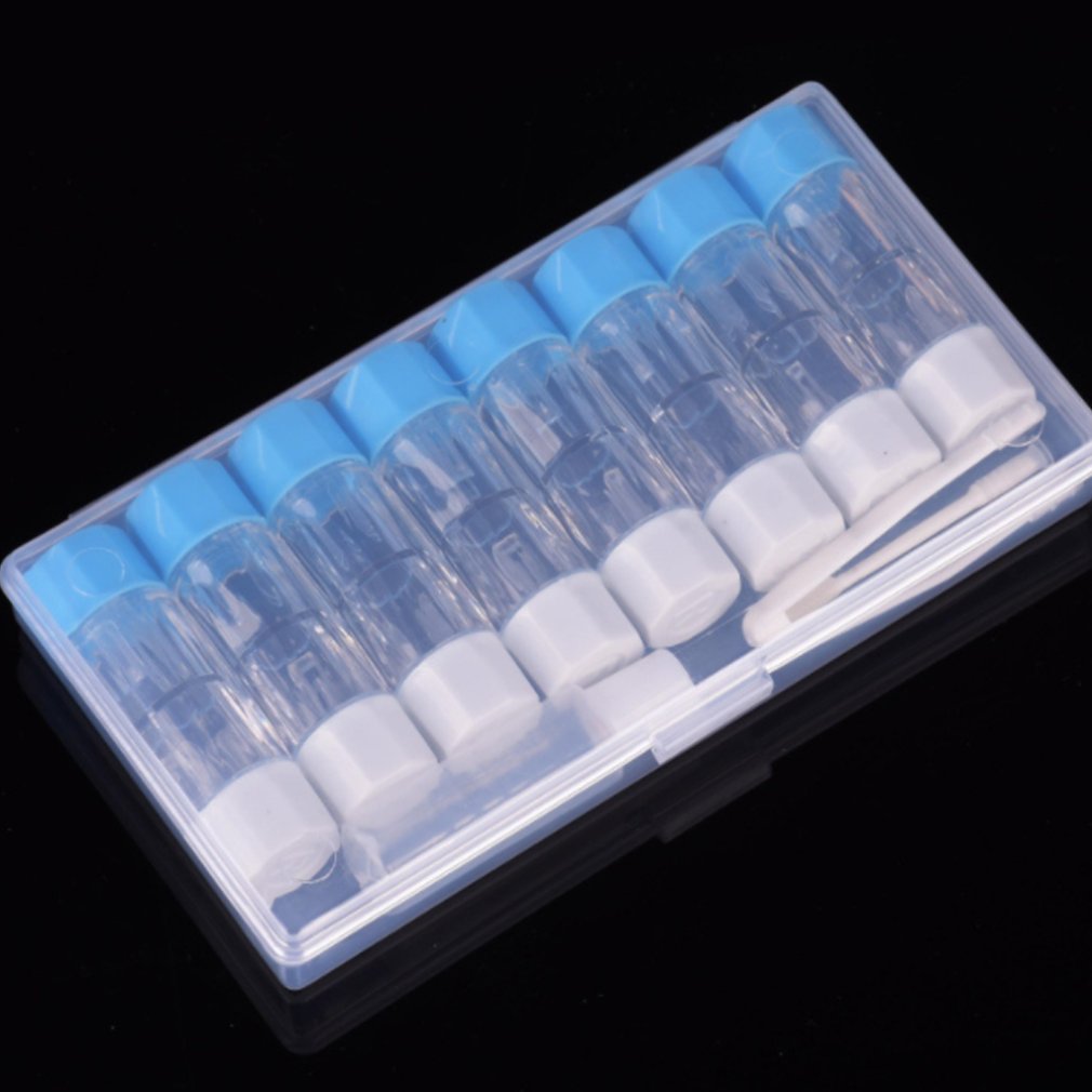 Rgp Hard Contact Lens Case Portable Storage Contact Lens Case Box Holder Container Outdoor Travel Contact Lenses Box: blue