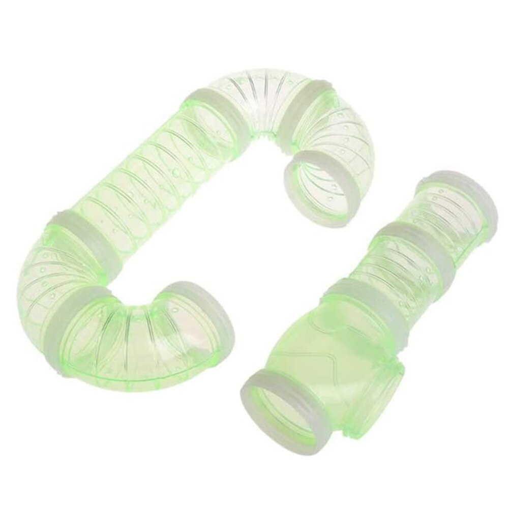Ensemble de tuyaux d'assemblage de Hamster, 8 pièces, Tunnel de bricolage, petit animal de compagnie externe, jouet de Sport, pour entraînement de Hamster, fourniture de Hamster: Green