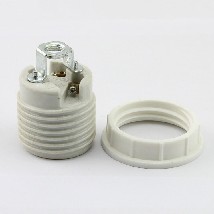 Screwe 14 e27 keramik porcelæn holder lyspæreholder til  e14 e27 med ring , 110v 220v