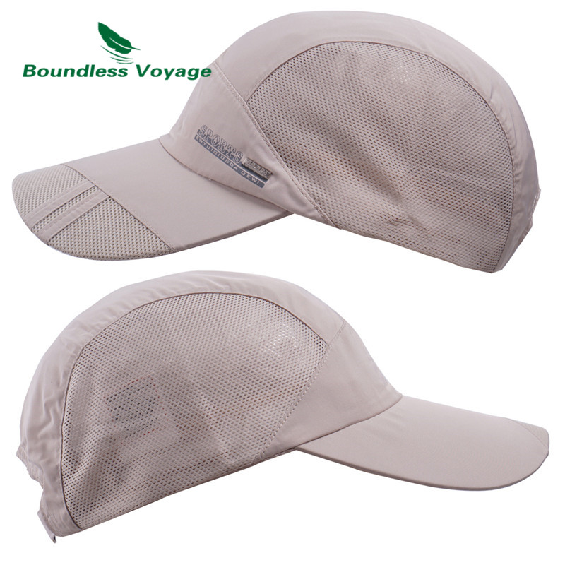Grenzeloze Voyage Sneldrogende Sport Hoed Lichtgewicht Ademend Zacht Outdoor Run Cap Waterdichte Hoofddeksels BVH06: khaki