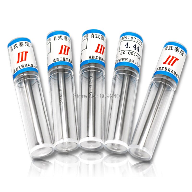 10 pz/lotto perno cilindrico calibro spina liscia calibro foro calibro 0.5-5.99mm 6-9.99mm passo 0.01mm spillo calibro strumento di misura