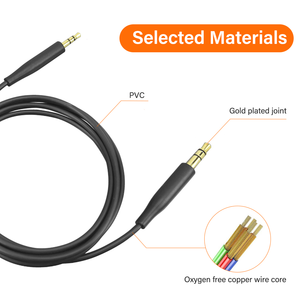 Cable de Audio HIFI Jack de 2,5mm a 3,5mm para Bose QC25 QC35 OE2 OE2I AE2 AE2i AKG JBL Cable de auriculares adaptador TRS enchufe Cable auxiliar 1,5 m