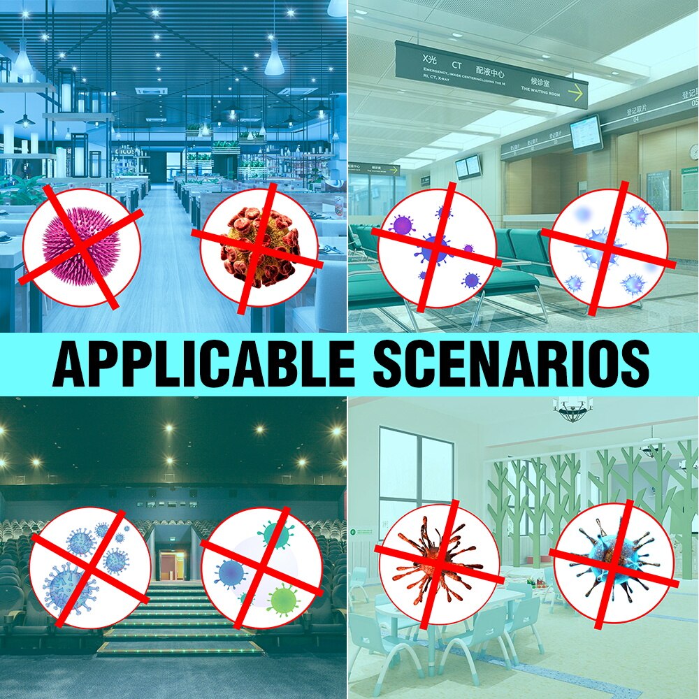 Lámpara Ultravioleta LED UVC de 60W, bombilla LED de desinfección de 220V, E27, germicida, esterilizador, luz bactericida de 110V, Amuchina