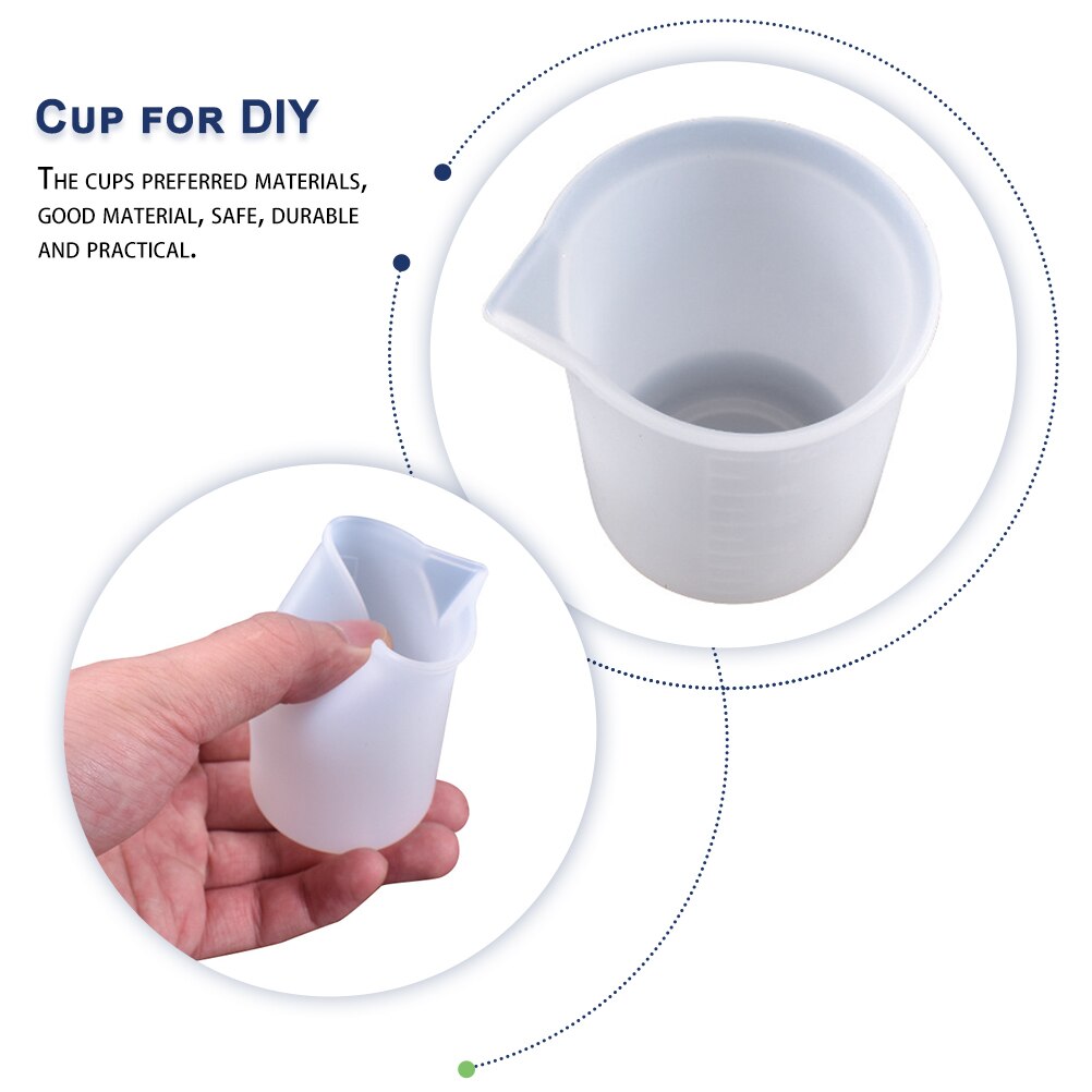 Crystal Epoxy Silicone Measuring Cup Scaled Silicone Cup Silicone Measuring Cups