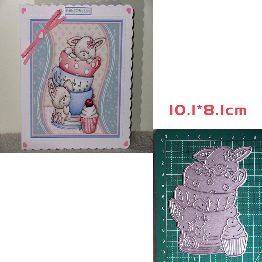 Metalen stansmessen scrapbooking sterft snijd voor Card making gelukkige Verjaardag sterft Bloemen animal model embossing: 463