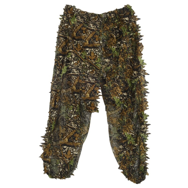 3D Folha Adultos Ghillie Suit Woodland Camo/Camuflagem Caça Veados Perseguição em