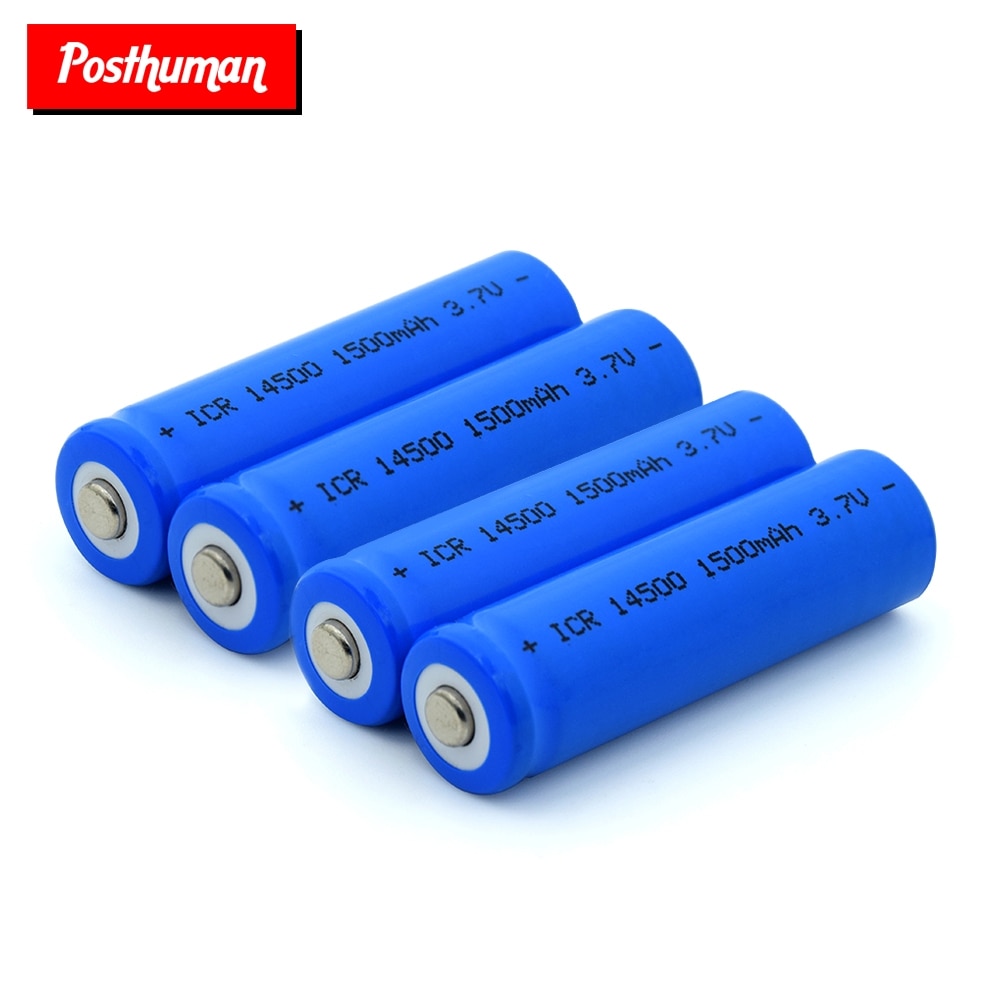 1/2/4/6/8/10Pcs Icr 14500 Li-Ion Oplaadbare Batterijen 3.7V 1500mah Lithium Batterij Vervanging Voor Zaklamp Power Bank Zaklamp