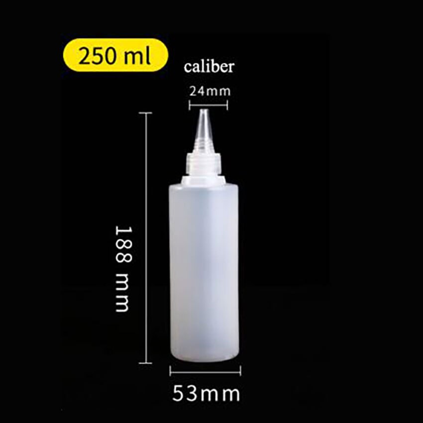 Squeezable Nachfüllbare Flaschen Tropfer Sonde Flasche Honig Gewürz Pigment Flaschen Flüssigkeit Container 100/200/250/300/400/500 ML: 250ML