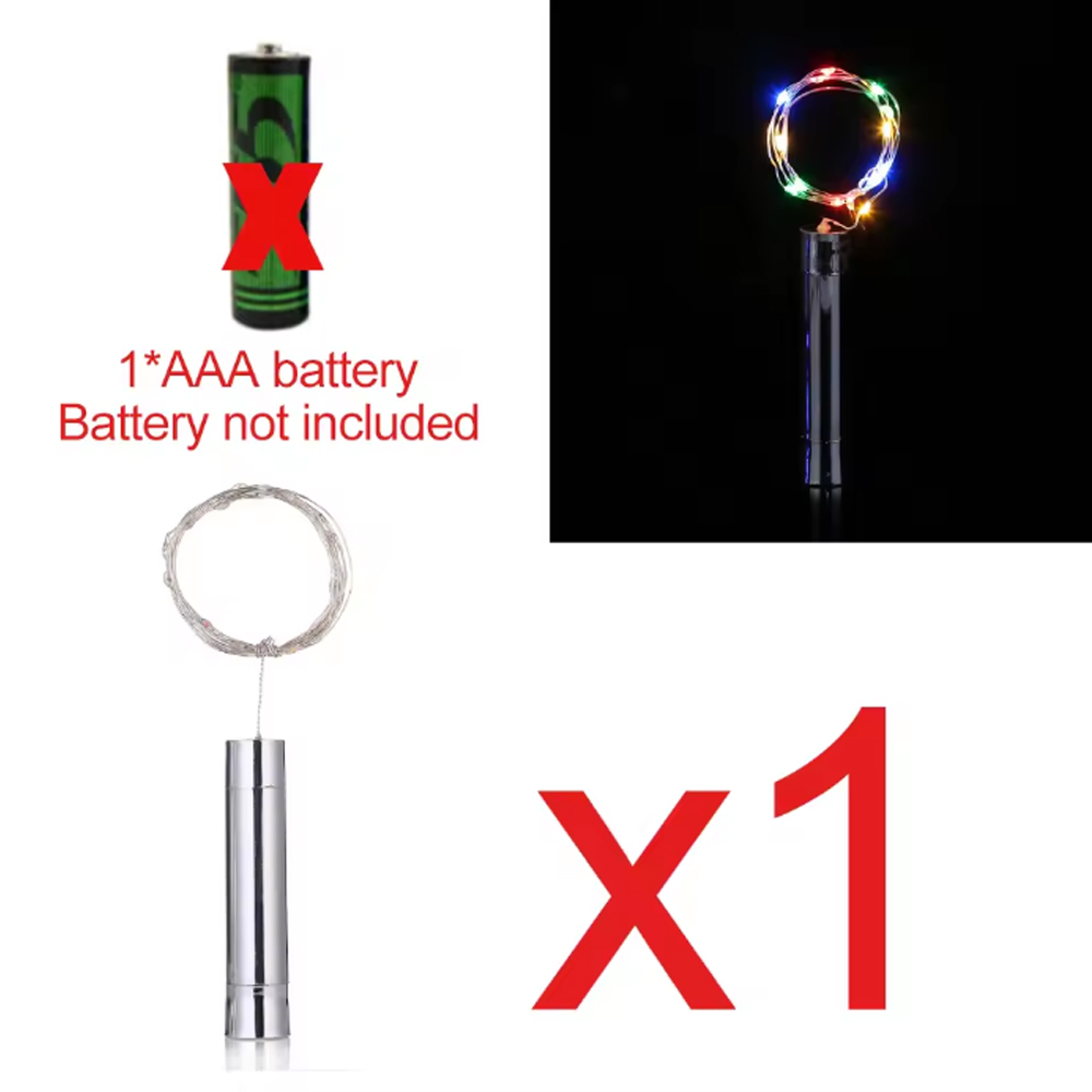 LED Lichterketten LED Weinflasche Lichter AAA Batteriebetriebene Kork bilden Glas Flaschenverschluss Lampe Weihnachtsgirlanden Bar Dekor: Grün / 300w
