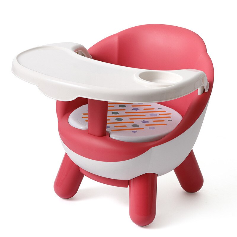 Siège rehausseur pour bébé, chaise de salle à manger Portable, tabouret réglable, chaise de table confortable avec dossier, chaise d&#39;alimentation avec son: pink1