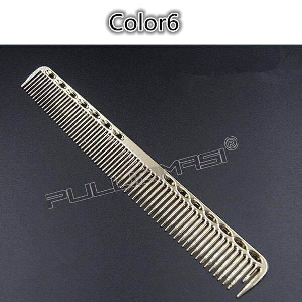 1 Pc Stainless Steel Hair Comb Hair Salon Hairdressing Combs Hair Cutting Dying Comb 2 In 1 Small Size: Color6
