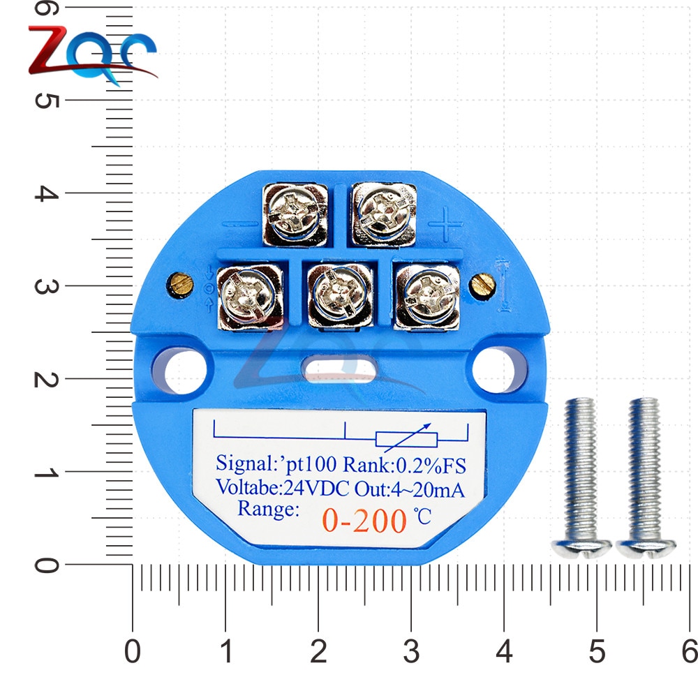 PT100 Temperature Sensor Transmitter Module – 4-20mA / 0-10V Output (Unbranded)
