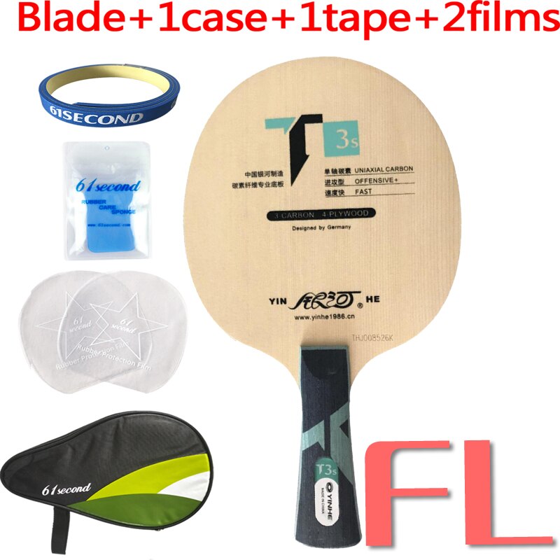 Yinhe T-3s T3s T 3s Table Tennis Ping Pong Blade: FL with HM case