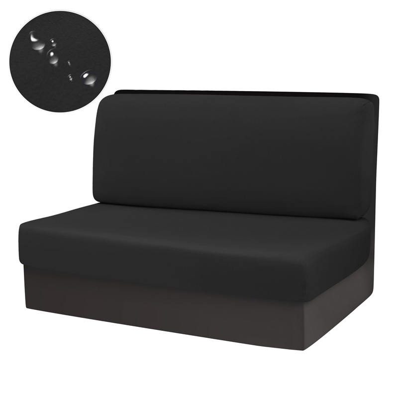 2 teile/satz Jacquard RV Dinette Kissen Abdeckungen strecken Wohnmobil Sofa Sitzbezüge Einstellbare Esszimmer Sitzbezüge Bank Rückenlehne Dekor: Weiß