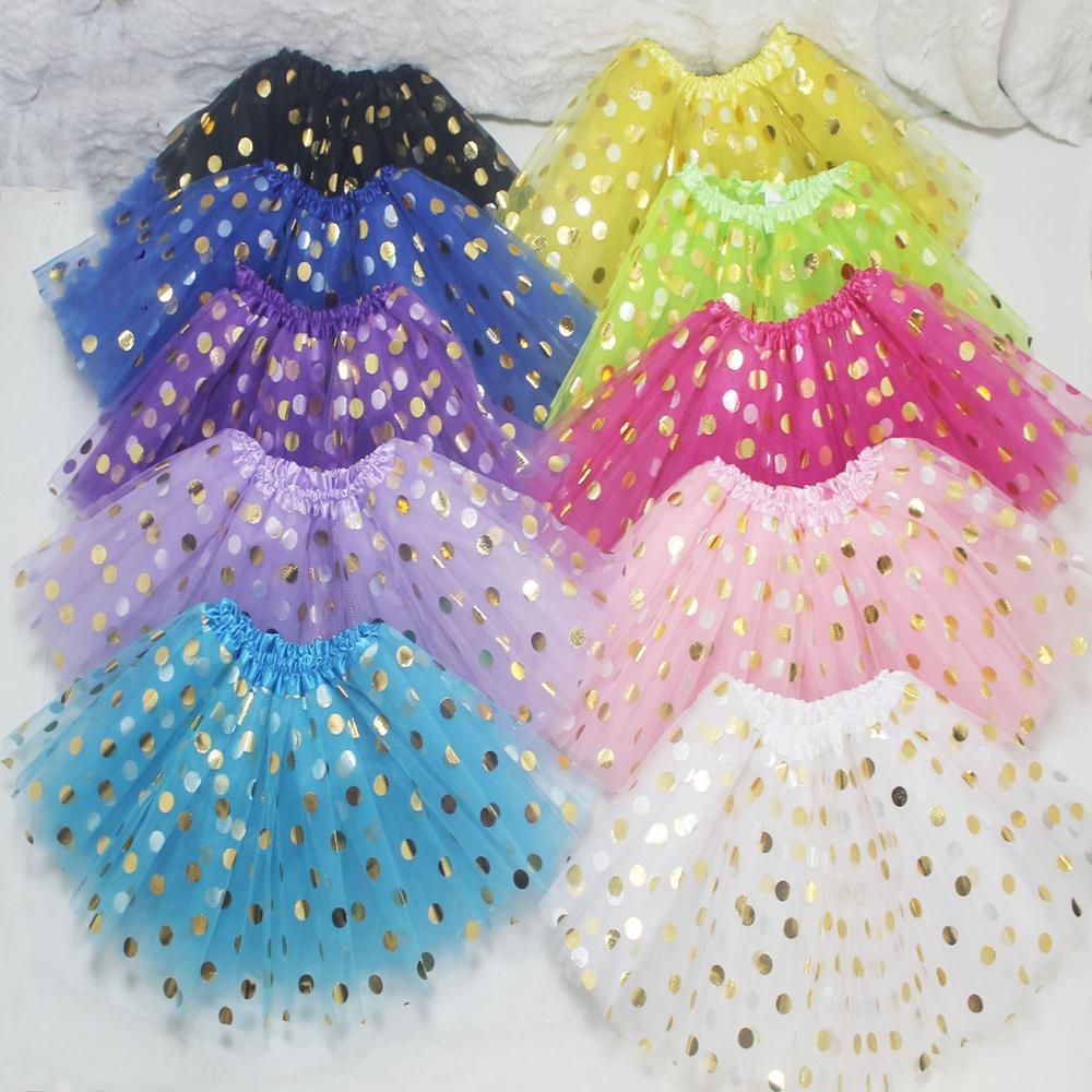 Jupe tutu noire à pois et paillettes pour fille, 10 couleurs 8 pour bébé fille de 1 , 2 3 4 , 5 6 7 ans, vêtements pour enfants