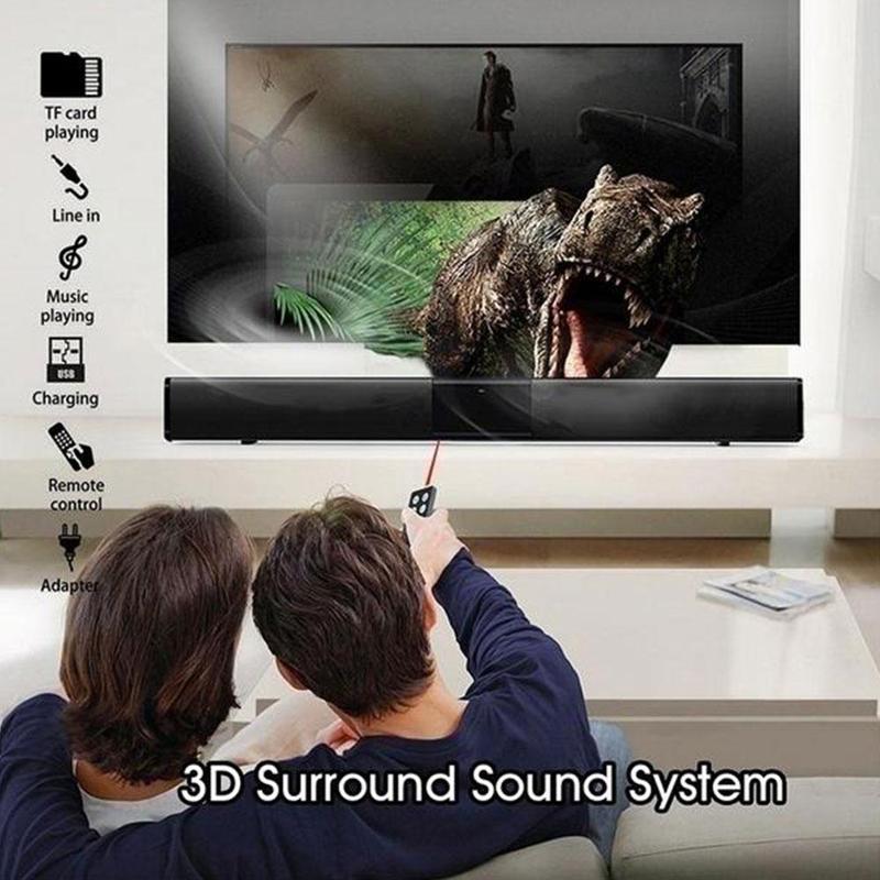 TV Soundbar, Bluetooth Speaker with Remote Control, 2.0 Channel 3 Equalizer 30W 20 Inch Bluetooth 5.0 Music Box for Home Theater Entertainment System with RCA, USB, Optical, AUX TV Soundbar, Bluetooth Speaker with Remote Control, 2.0 Channel 3 Equalizer 30W 20 Inch Bluetooth 5.0 Music Box for Home Theater Entertainment System with RCA, USB, Optical, AUX