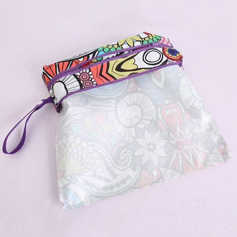 Baby Luier Wandelwagen Opknoping Luiertas Pul Reizen 41X33 Cm Dubbele Rits Waterdichte Dieren Gedrukt Opbergtas