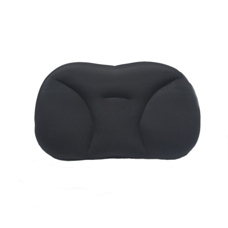 3D Sleeping Pillow Office Nap Sleeping Foam Particle Pillow Butterfly Shaped Washable Portable Travel Ergonomic Pillow: Black