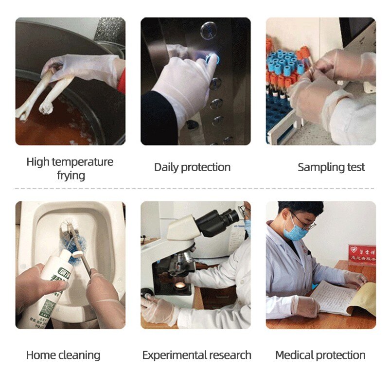 100 stück Einweg TPE Handschuhe Von transparent Vinyl TPE Handschuhe Latex-freies Für Friseur Saubere Handschuhe Für Labor