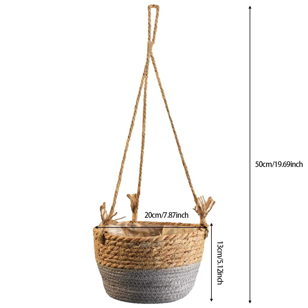 Seagrass Wicker Basket Wicker Basket Flower Pot Folding Basket Dirty Basket Stor Garden Flower Vase Foldable Flower Pots