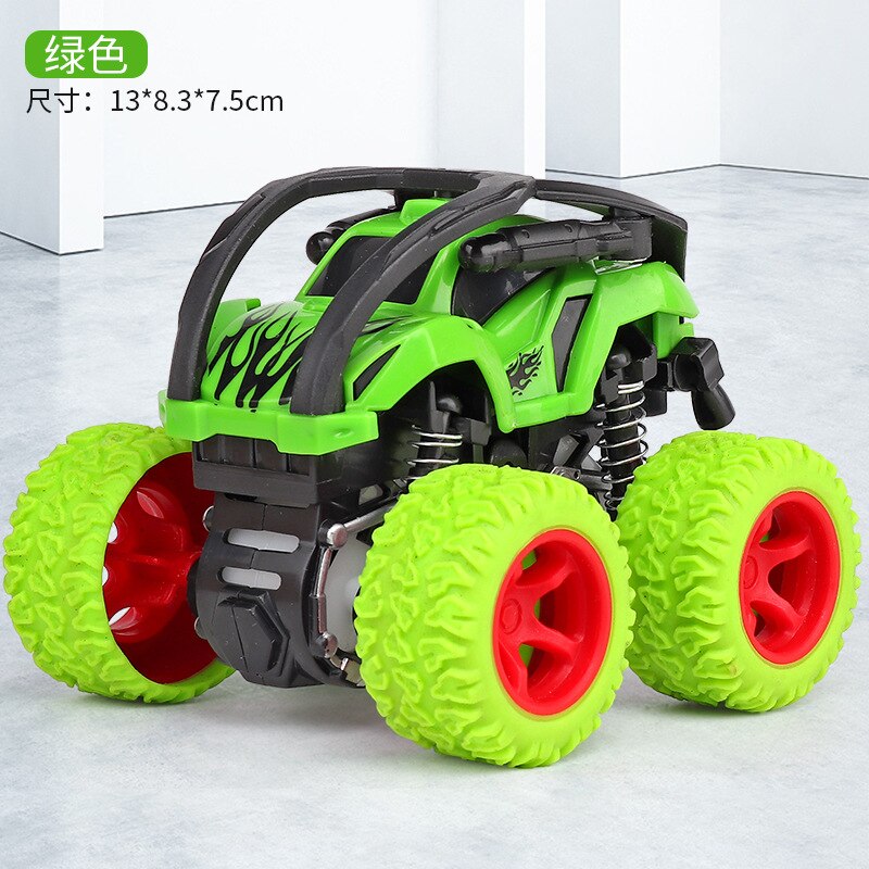 Alloy ABS Inertia Four-Wheel Drive Big Foot Toy Off-Road Vehicle Children&#39;s Stunt Car Toy for Baby: L