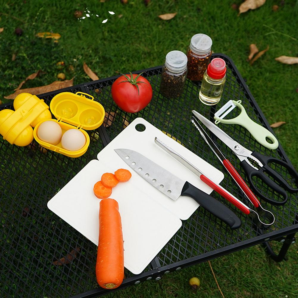 Juego de utensilios de cocina para acampar, vajilla portátil de viaje, herramientas de cocina al aire libre para acampar, senderismo, Picnic, accesorios de cocina, 11 Uds.