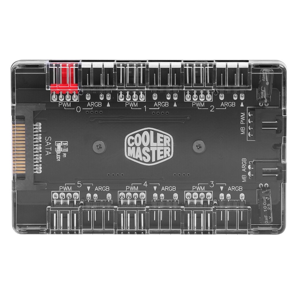 4- polig pwm 3- polig adresserbar rgb-adapter 1 to 6- polig splitter pwm argb fläkthub plug play bekväm snabbmanövrering