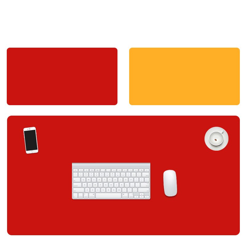 Mouse Pad Extra Large PU Leather Double-sided Anti-slip Writing Gaming Desk Mats Keyboard Mats Laptop Mouse Mat for Office Home: 250x300x1.8mm D