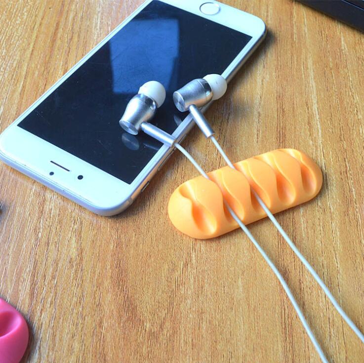 Mini bil trådhållare plast för hörlurar stationär usb kabel kabelklämma självhäftande linje lås klämma kabel arrangör tie fixer: Gul