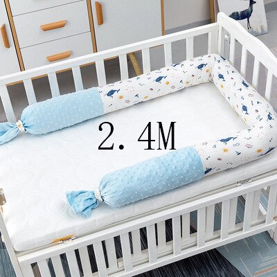 Baby crib, bed, soft package bedding, baby bed, toddler ham sausage fence, children's pure cotton anti-fall anti-collision strip: 7