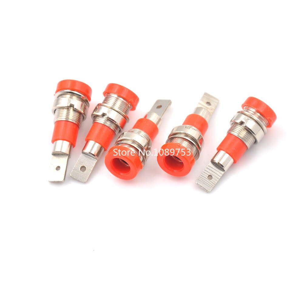 Connecteur banane femelle 2mm, 5 pièces, en laiton, pour montage sur panneau, pour fiche banane Non blindée