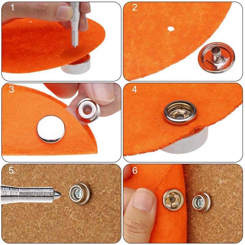 62 stücke Silber Edelstahl Reparatur Schraube einstellen 4*15mm Alle-eisen Marine Schrauben Druckknopf Bausatz Stiefel Abdeckung Presse Zucht schnappen Verschluss