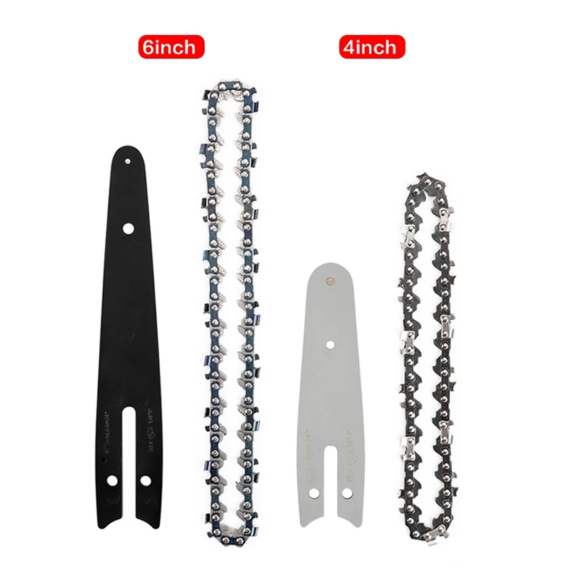 4 6 Inch Chains for 4/6 Inch Electric Saw Chainsaw Chain 6 Inches Electric Saw Parts,4 6 Inch chainsaw guide plate: 4-6 inch-E