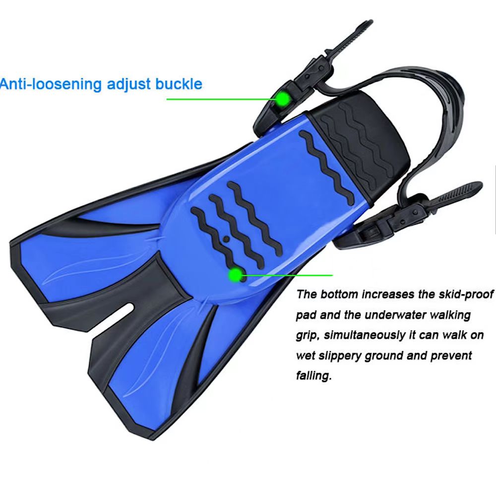 Adulte Réglable Plongée Natation Palmes Snorkel Pied Plongée Palmes Débutant Sports Nautiques Équipement De Plongée Portable