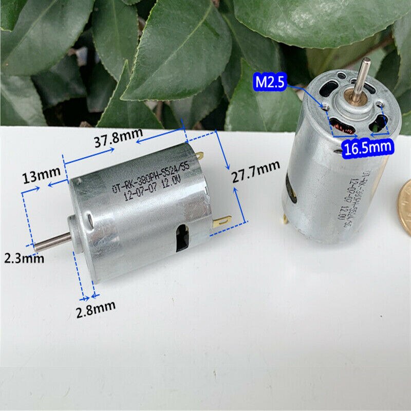 Micro Mini Elektrische 380 Motor Dc 3V-12V 6V 7.2V 9V 47500 Rpm Hoge snelheid Koppel Diy Speelgoed Elektrische Boor Machines Tool Aeromodeling