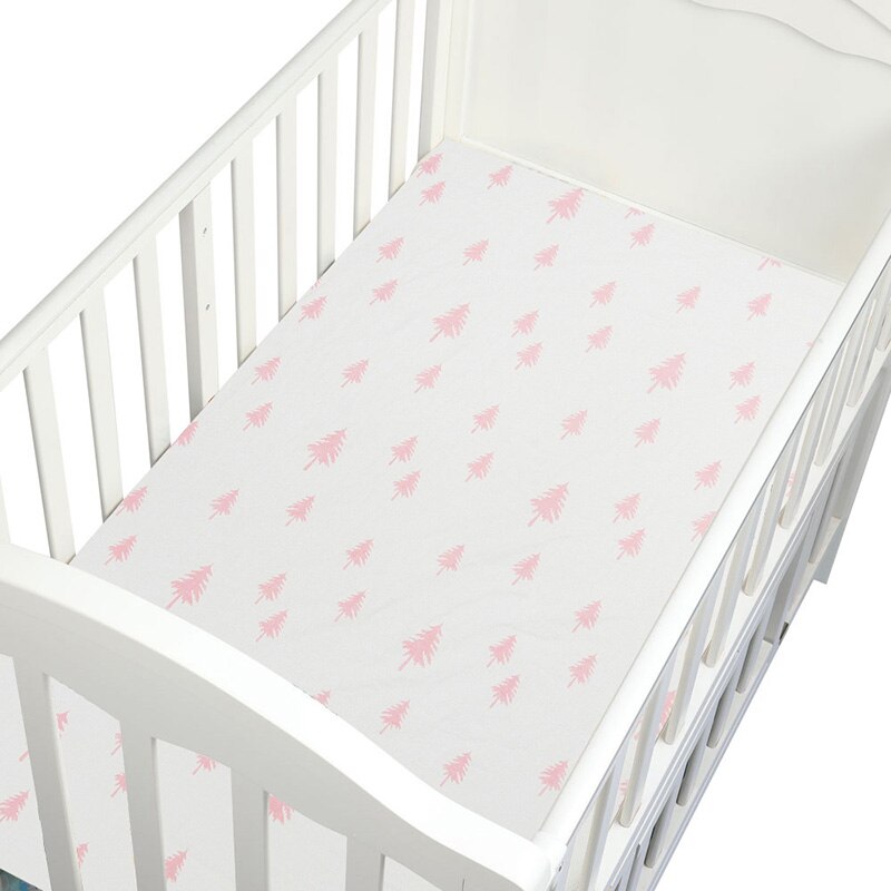 Baby säng lakan 1 st 130 x 70 x 22cm 5 mönster baby spjälsäng lakan 100%  bomull svart och vit baby lakan stil för pojkar flickor: Tall