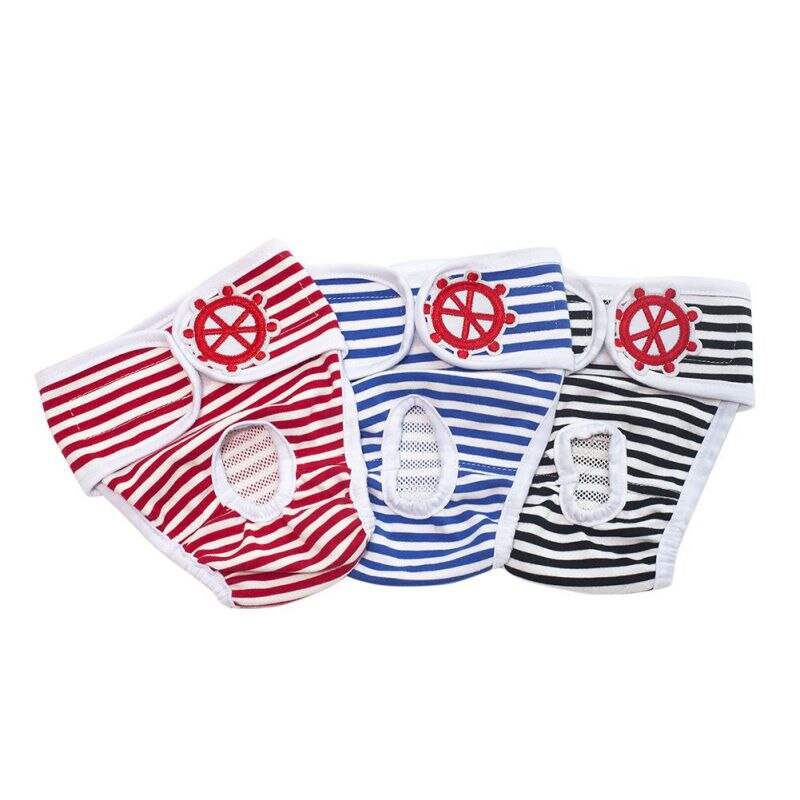 Dog Stripes Physiological Pants for Female Dogs Pets Menstruation Shorts Pants Pet