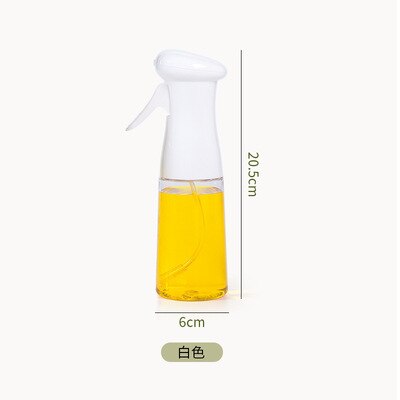 210ml Oil Spray Bottle Kitchen Oil Bottle Cooking Baking Accessories Vinegar Mist Sprayer Barbecue Spray Bottle Cooking BBQ Tool: white