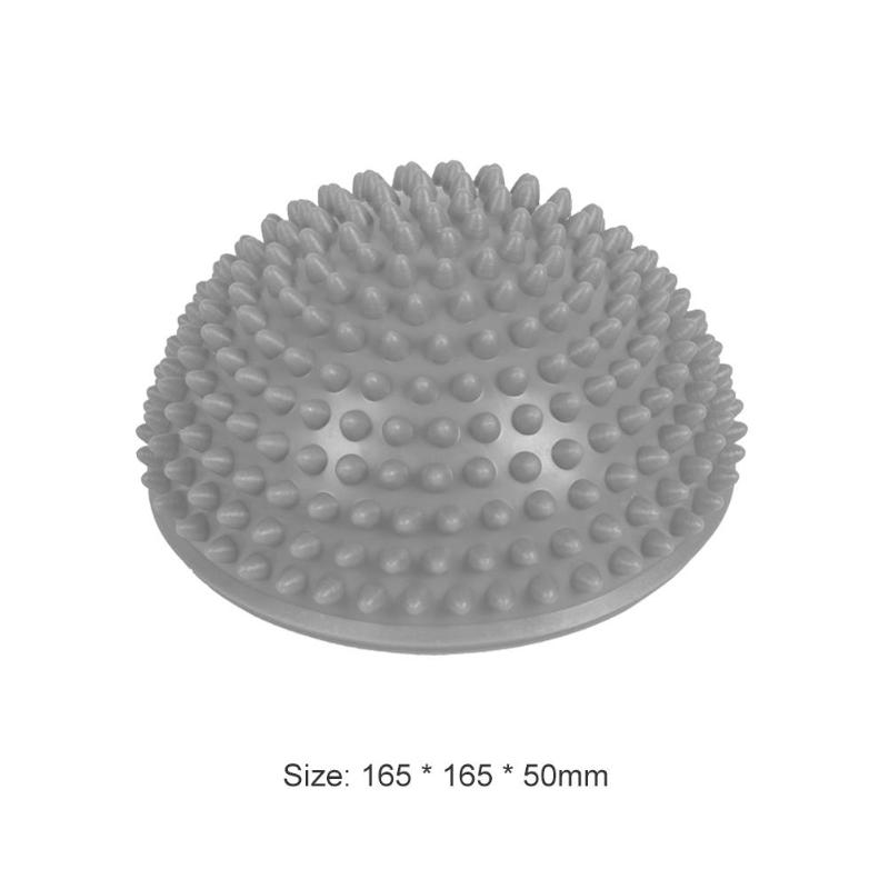 Pelota de equilibrio inflable para Yoga, pelota de media esfera para ejercicios de masaje, gimnasio, Pilates, Fitness, Fitball de goma: Gray