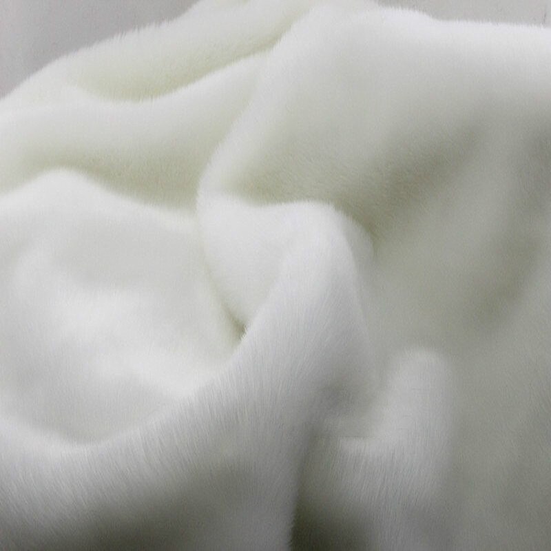 1300G Hoogwaardige Verdikte Imitatie Konijnenbont Stof Voor Kabinet Tafelkleed Bontkraag Tapijt Decoratieve Pluche 0.5X1.8M: white
