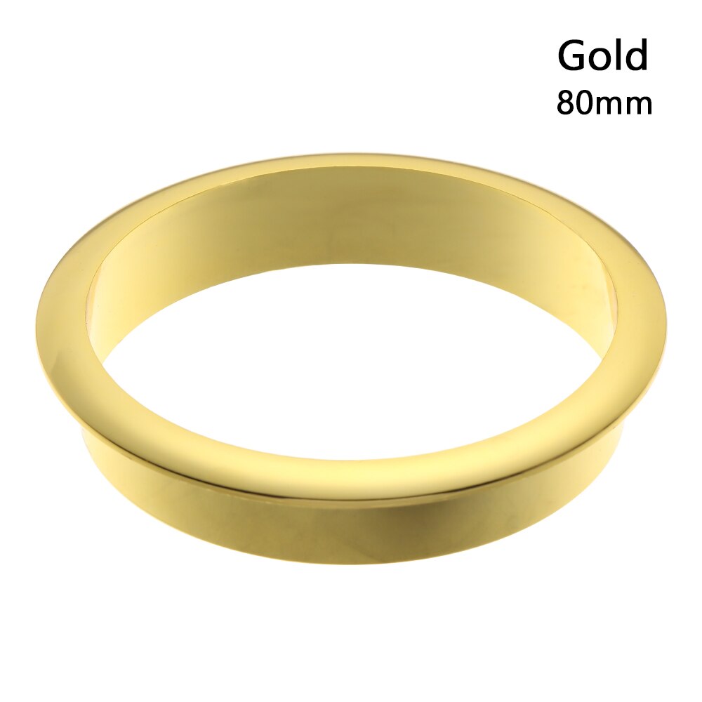 Round Organizer Hardware Cable Clamp Office Computer Grommet Wire Hole Cover Line Box Desk Table Cable Fastener: gold-80mm