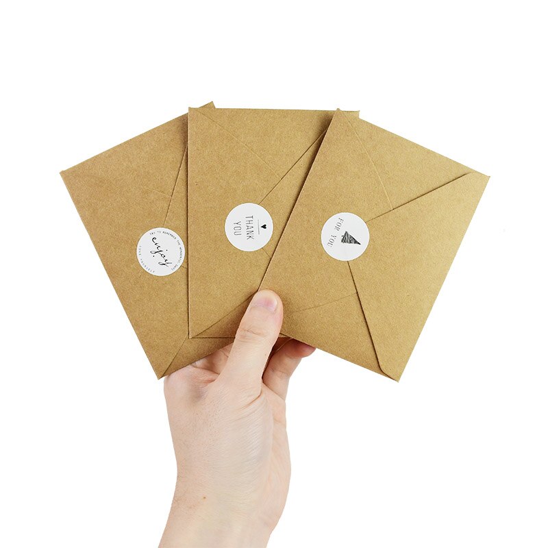 5 Stks/set Vintage Kraft Envelop Bericht Kaart Trouwkaarten Venster Envelop Brief Envelop