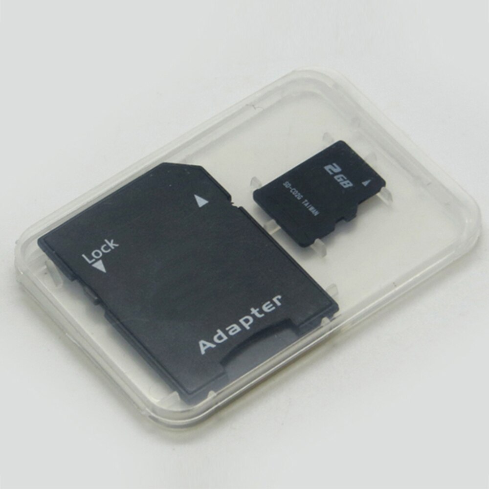 500 stks/partij Plastic TF Card Case SD Card Case 2 in 1 Memory Card Storage Box Case
