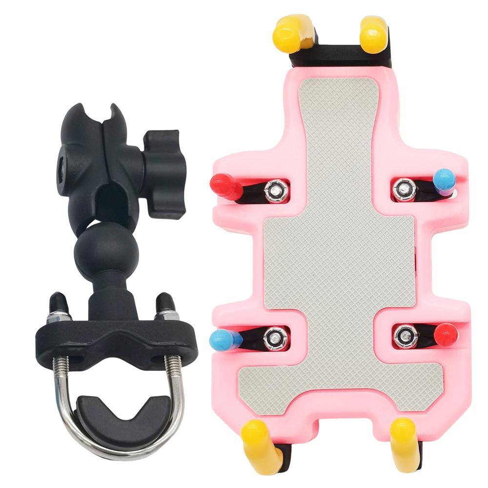 Phone Mount For Motorcycle Stable Shockproof Motorcycle Phone Mount Holder 360 Degree Rotatable Protective Multifunctional: black