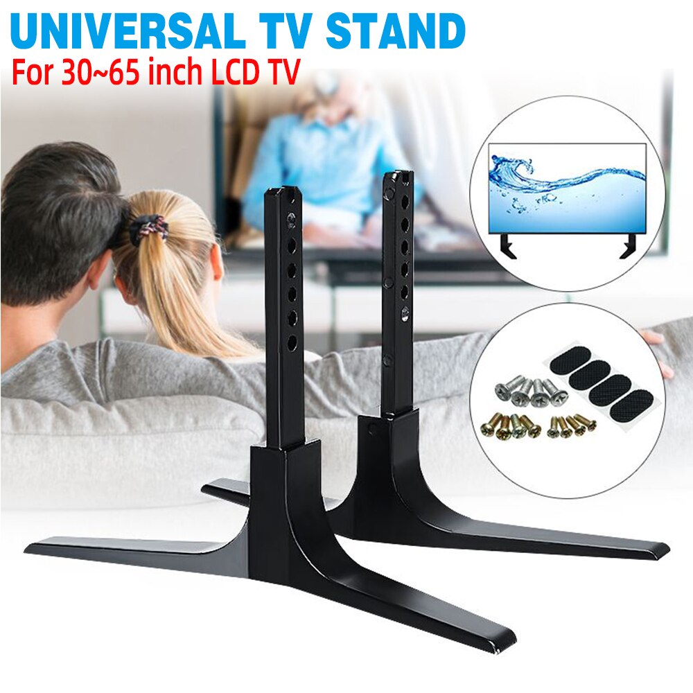 32-65 Inch Height Adjustable Universal TV Stand Base Table Top Flat TV Stand Legs