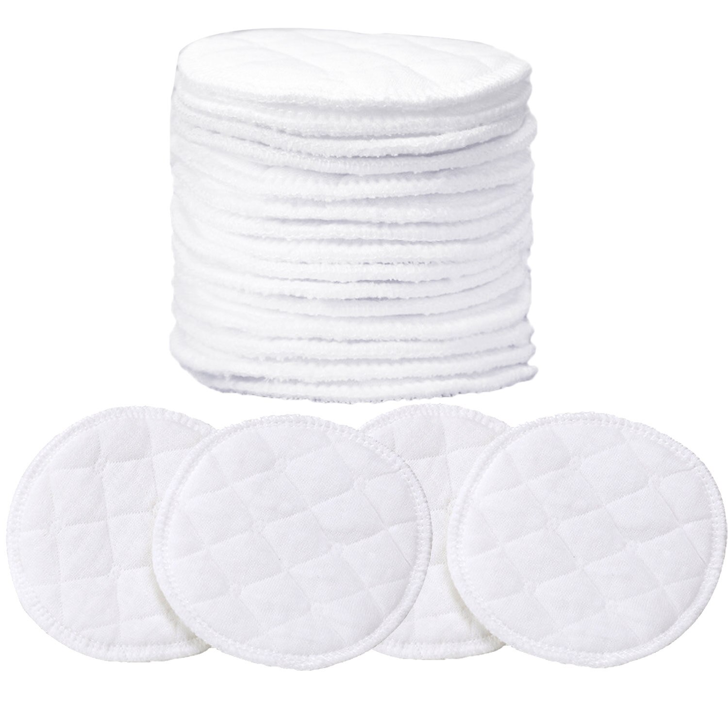 20PCS Washable Reusable Leakproof Anti-Overflow Cotton Breastfeeding Nursing Breast Pads for Pregnant Women Mama Maternity
