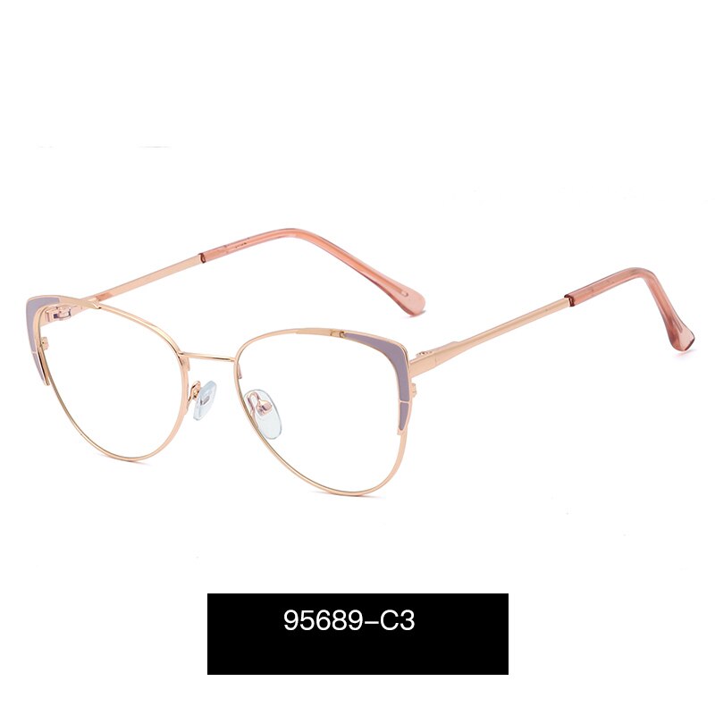 Hotony Eyeglasses Frame for Women Blue Light Blocking Eyewear Female Optical Glasses UV400 Prescription Spectacles Woman: C3